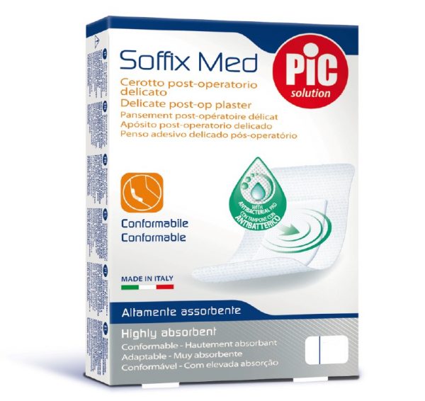 5 cerotti soffix med cm 10x8 sterili con antibatterico 01 7