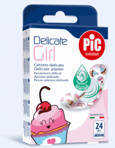 24 cerotti delicate Kids Girl 19x72 mm con antibatterico