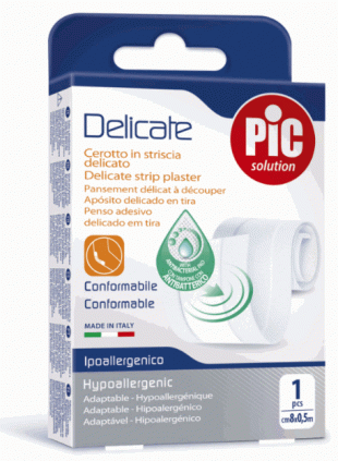 Cerotto Striscia Delicate bianca 8X50CM con antibatterico