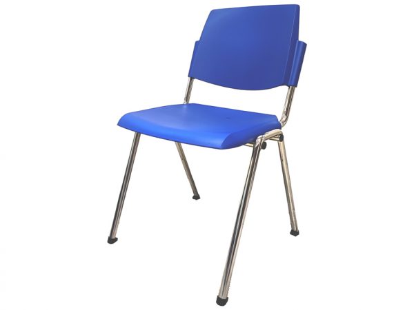 sedia impilabile blu