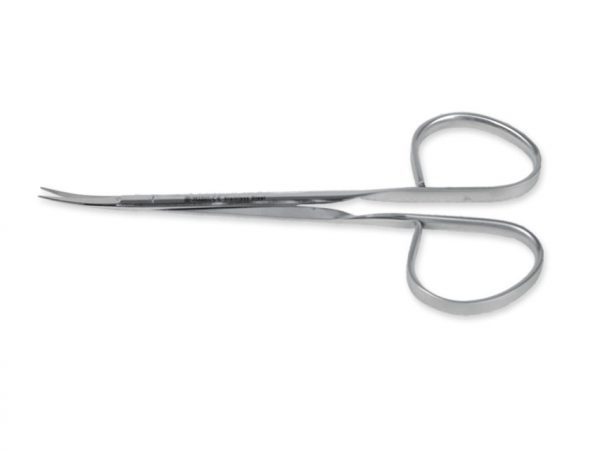 Forbici chirurgiche micro per sutura Ribbon punte smusse curve 12 cm - 02000257000000