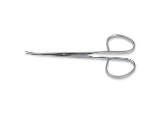 Forbici chirurgiche micro per sutura Ribbon punte smusse curve 9,5 cm - 02000255000000
