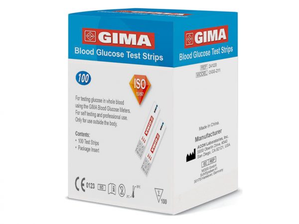 Strisce glucosio per Glucometro Gima autoanalise diabete