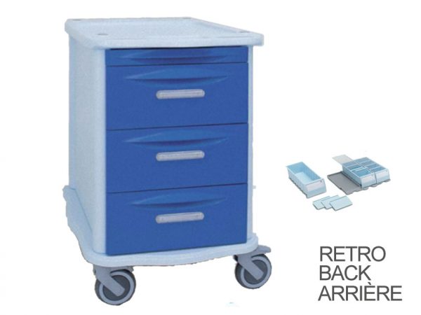 Carrello double face farmacia - 3+22 cassetti 45730 -1