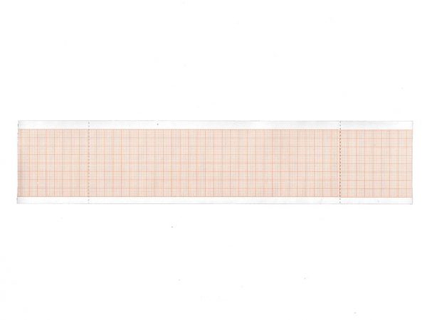 Carta termica ecg 50x25 mmxm - rotolo griglia arancio - 32963 - 1