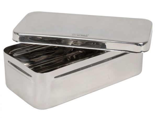 Scatola Acciaio Inox 20x10x6 cm 26654 -1