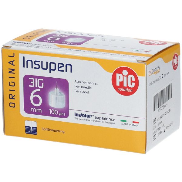 INSUPEN ADVANCED 31G 6MM INSULINA DIABETE ago penna - 02000011000060