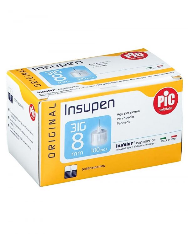 pic insupen original 31g x 8mm 100 pezzi AGO PENNA - 02000011000080