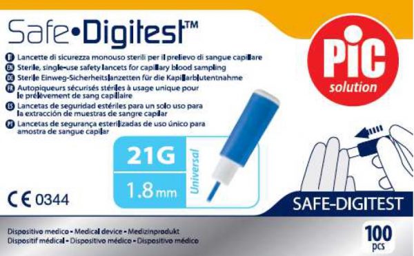 SAFE DIGITEST 21G LANCETTE SICUREZZA