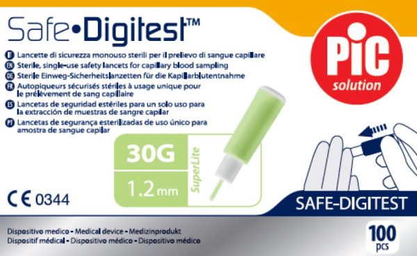 SAFE DIGITEST 30G LANCETTE SICUREZZA